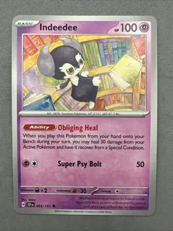 Pokemon TCG * SV Surging Sparks 093/191 Indeedee Uncommon * FRESH PK - Image 1