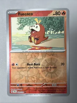 Pokemon TCG * SV Surging Sparks * 029/191 Fuecoco Common * REVERSE HOLO * NM - Image 1