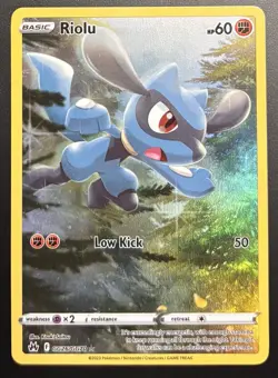 Pokemon Riolu GG26/GG70 Ultra Rare Crown Zenith Galarian Gallery Full Art NM - Image 1