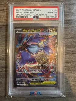 Pokemon 2025 Mega Evolution Special Illustration Rare #181 Mega Latias EX PSA 10 - Image 1