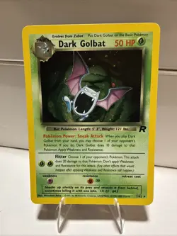Pokemon TCG Team Rocket Dark Golbat Holo 7/82 - Image 1