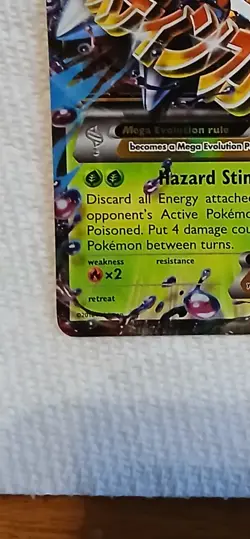 Pokemon TCG Mega M Beedrill EX XY158 Black Star Promo Holo Ultra Rare - Image 2