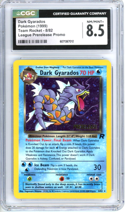 Dark Gyarados 8/82 Prerelease Promo Holo Foil WoTC Vintage 1999 Pokemon CGC 8.5 - Image 1