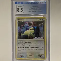 Pokemon Snorlax Call of Legends Prerelease Holo Rare Promo #33 CGC 8.5 - Image 1