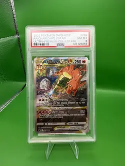 2022 POKEMON SWSH BLACK STAR PROMO #262 FULL ART/CHARIZARD VSTAR PSA 8 - Image 1
