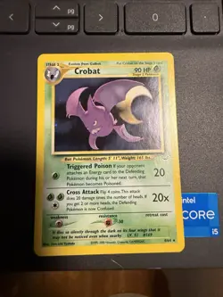 Pokemon TCG Crobat Neo Revelation 4/64 Holo Rare LP. Vintage - Image 1