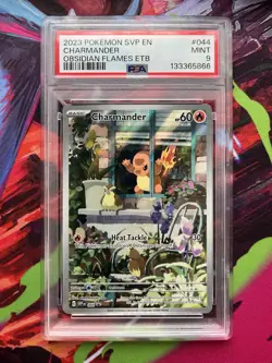 Pokemon Charmander Obsidian Flames ETB Promo SVP EN 044 PSA 9 - Image 1