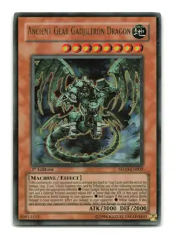 Ancient Gear Gadjiltron Dragon - SD10-EN001 1st Edition Ultra Rare - YuGiOh-LP - Image 1