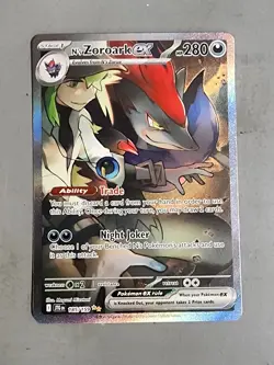N's Zoroark ex 185/159 Pokemon TCG Journey Together Special Illustration Rare NM - Image 1