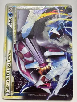 2010 POKEMON TCG HGSS TRIUMPHANT PALKIA & DIALGA LEGEND TOP 101/102 MP - Image 1
