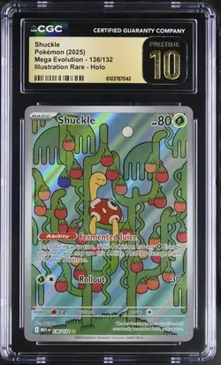 Shuckle *CGC PRISTINE 10* Illustration Rare *#136* Mega Evolution *Pokmeon - Image 1