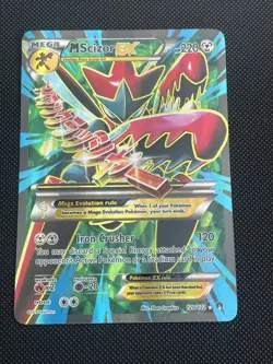 Pokemon XY Breakpoint M Mega Scizor EX Full Art Ultra Rare Holo Card 120/122 - Image 1