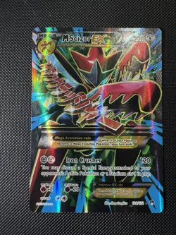 Pokemon XY Breakpoint M Scizor Ex Mega Full Art Holo 120/122 NM - Image 1