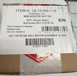 Phantasmal Flames Pokemon 6 Box Booster Case Factory Sealed Brand New - Image 1