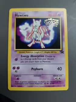 MEWTWO Black Star Promo #3 1999 - Kids WB The First Movie - Pokemon Card - MP - Image 1