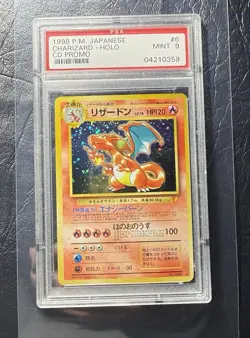 1998 P.M. PSA 9 CHARIZARD HOLO CD PROMO #6 Pokemon Japanese Card SLAB ZARD - Image 3