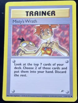 Pokemon TCG Trainer Misty's Wrath Gym Heroes 114/132 Unlimited Card - Image 1