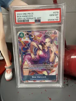 Boa Hancock OP01-078 Parallel SR One Piece Card Romance Dawn PSA 10 - Image 2