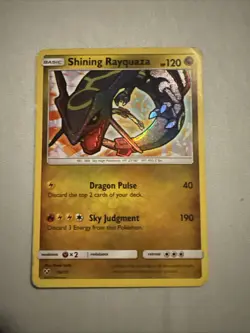 Pokemon TCG Shining Rayquaza Holo Rare Card Shining Legends 56/73 - Image 1
