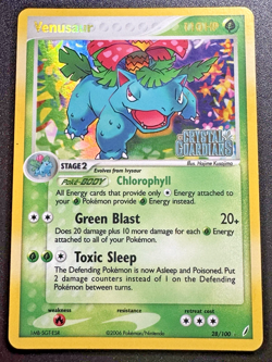 Venusaur 28/100 EX Crystal Guardians Pokemon Card Reverse Holo Foil Rare LP - Image 1