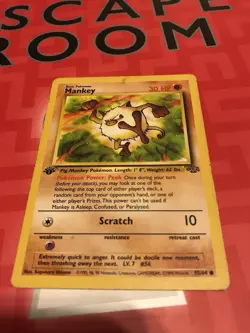 MANKEY **1st Edition** (MP) - Jungle 55/64 - Pokemon Trading Card Game - Common - Image 1