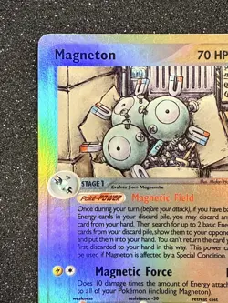 2003 Pokemon MAGNETON Ex Dragon REVERSE HOLO Foil RARE eReader Set Card 17/97 NM - Image 2