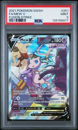 PSA 9 Mew V 251/264 - Fusion Strike - Pokemon TCG Card - Image 1