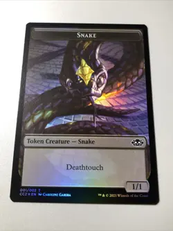 NM Snake Zombie Double-Sided Token Foil Commander Collection (Check Pics) MTG - Image 2