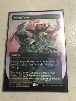 MTG FOIL Borderless Sylvan Tutor Special Guests Magic the Gathering - Image 1