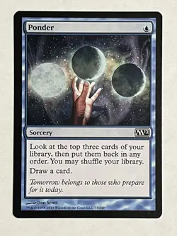 Ponder NM Magic 2012 M12 MTG - Image 1