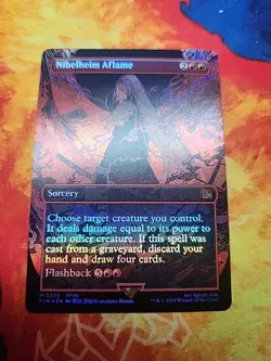Nibelheim Aflame (Borderless) - FINAL FANTASY (FIN) Foil - NM - Image 1