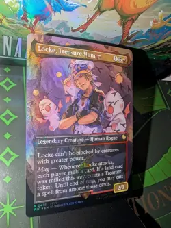 Locke, Treasure Hunter (Borderless) (Chocobo Track Foil) MTG Final Fantasy NM - Image 3
