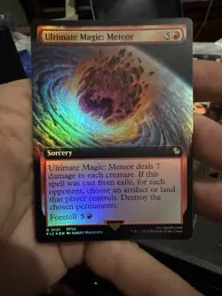 Ultimate Magic: Meteor (Extended Art) Foil - 0121 - Final Fantasy MTG Commander - Image 1