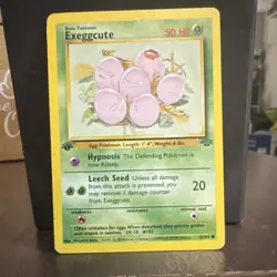 Pokemon Exeggcute 52/64 Jungle 1st Edition Regular Common 1999 Basic 50HP Egg - Image 1