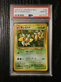2000 Japamese Pokemon Neo Bellossom Holo Rare No. 182 PSA 10 Gem Mint - Image 1
