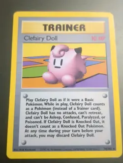 1999 Pokemon Clefairy Doll 070/102 Base Set Trainer Rare 1999 Wizards - Image 1