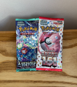Pokemon 151 SV2a & Stella Miracle SV7 1+1 Factory SEALED Korean Booster Packs - Image 1