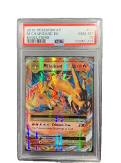 2016 Pokemon M Charizard EX XY Evolutions Holo Ultra Rare #13 PSA 10 - Image 1
