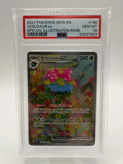 2023 POKEMON MEW EN-151 SPECIAL ILLUSTRATION RARE #198 VENUSAUR EX PSA 10 - Image 1