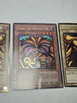 Exodia the Forbidden One YUGIOH MC1-EN001 LP + LEFT and RIGHT ARMS PGL2 NM - Image 3