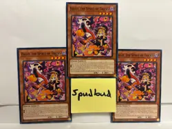 x3 Hallo, The Spirit of Tricks Common 3x SUDA-EN026 NM 1st Edition Yu-Gi-Oh! - Image 1