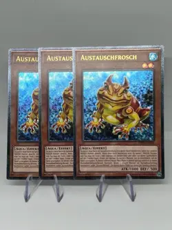 3x Yugioh! Swap Frog Ultimate Rare German OP03-DE001 OTS Pack 3 Unlimited LP - Image 1