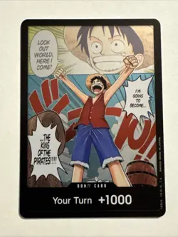 MONKEY D LUFFY ALT ART DON!! ONE PIECE OP01 ROMANCE DAWN ENGLISH - Image 2