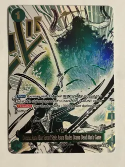 Demon Aura Nine Sword Style Asura Blades Drawn Dead Man's Game Alt Art OP12-037 - Image 1