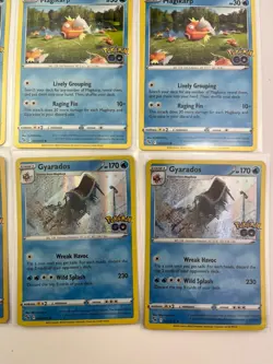 Magikarp Gyarados Lot Of 12 Reverse Holo Holo Rare Pokemon Go TCG Cards - Image 4