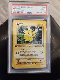 Pikachu 1st Edition Red Cheeks 60/64 Jungle Regular PSA 9 - Image 1