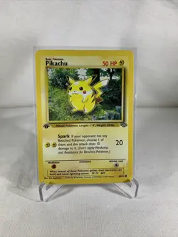 Pikachu 60/64 Red Cheeks 1st Edition Jungle Set WOTC 1999 Pokemon TCG Card NM/LP - Image 1