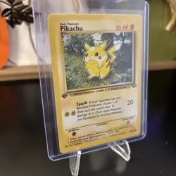 1st Edition Jungle RED CHEEKS Pikachu Base Set Rare Pokemon Card - Image 2