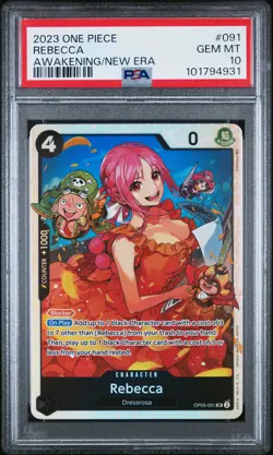 2023 ONE PIECE AWAKENING OF THE NEW ERA OP05-091 REBECCA - PSA 10 - ENGLISH #91 - Image 1