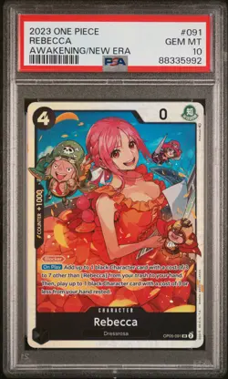 2023 One Piece CCG Rebecca #091 OP-05 Awakening of the New Era ENGLISH PSA 10 - Image 1